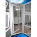 Puerta abatible de PVC con doble vidrio